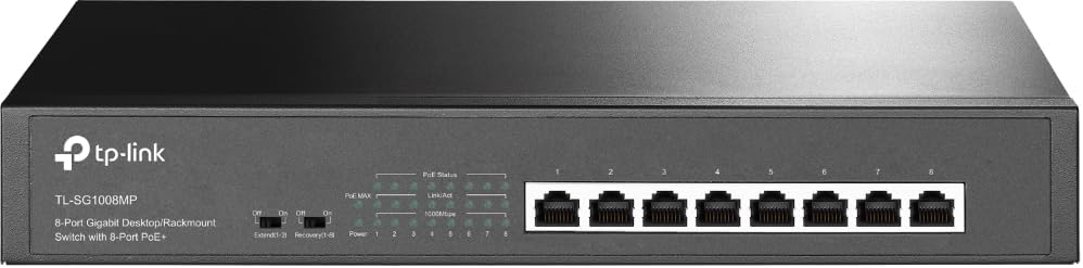 HUB SWITCH 08 PORTS GIGA POE TL-SG1008MP